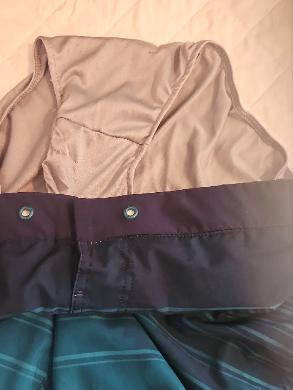 ZeroXposur Men's Small Teal and Dark Blue Gradient Board Shorts